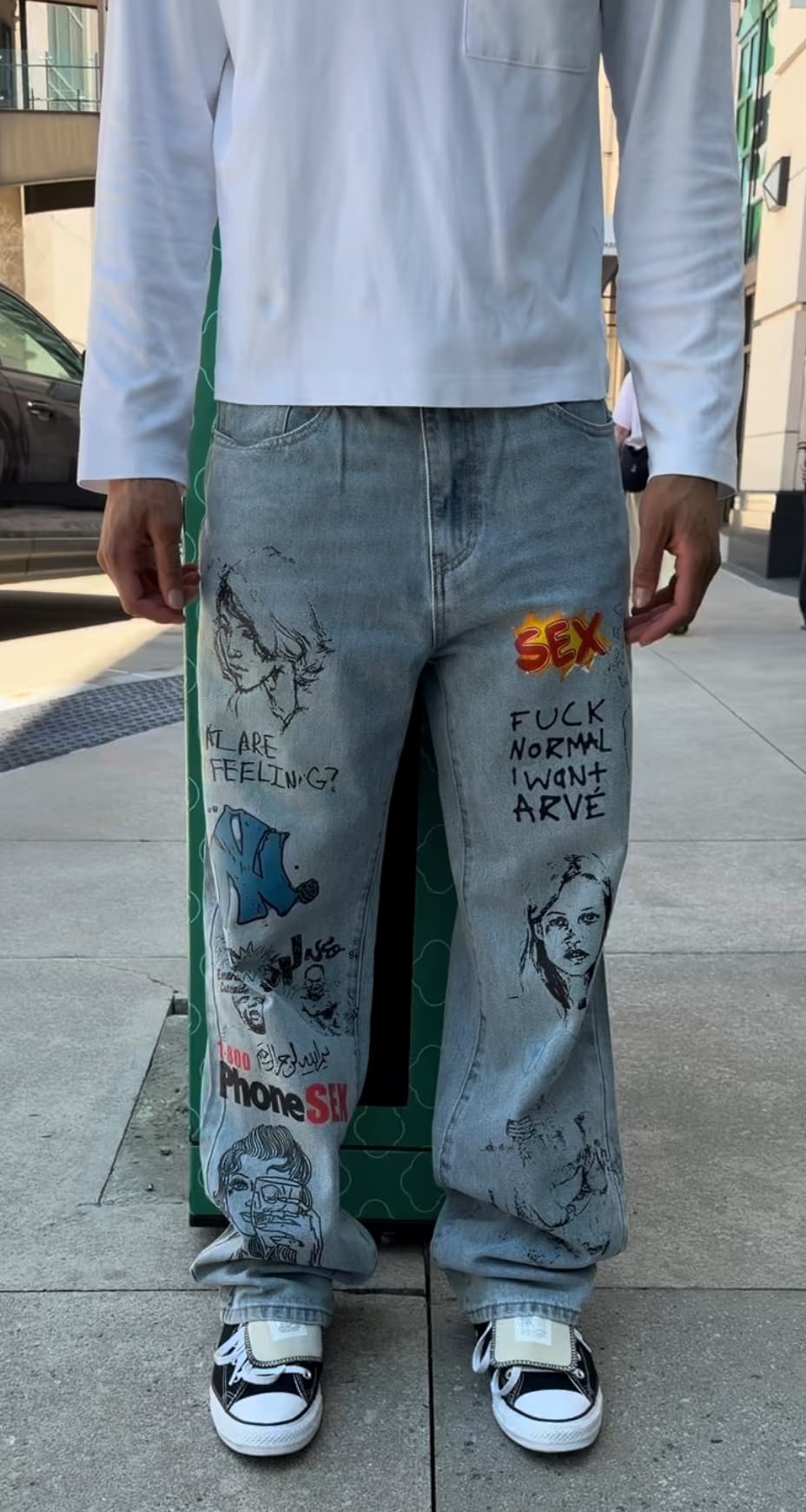 ARVÉ GRAPHIC BAGGY DENIM Side